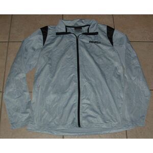 AND1 Mens Sz Large Full Zip Light Gray Athletic Lightweight Jacket Side Pockets
